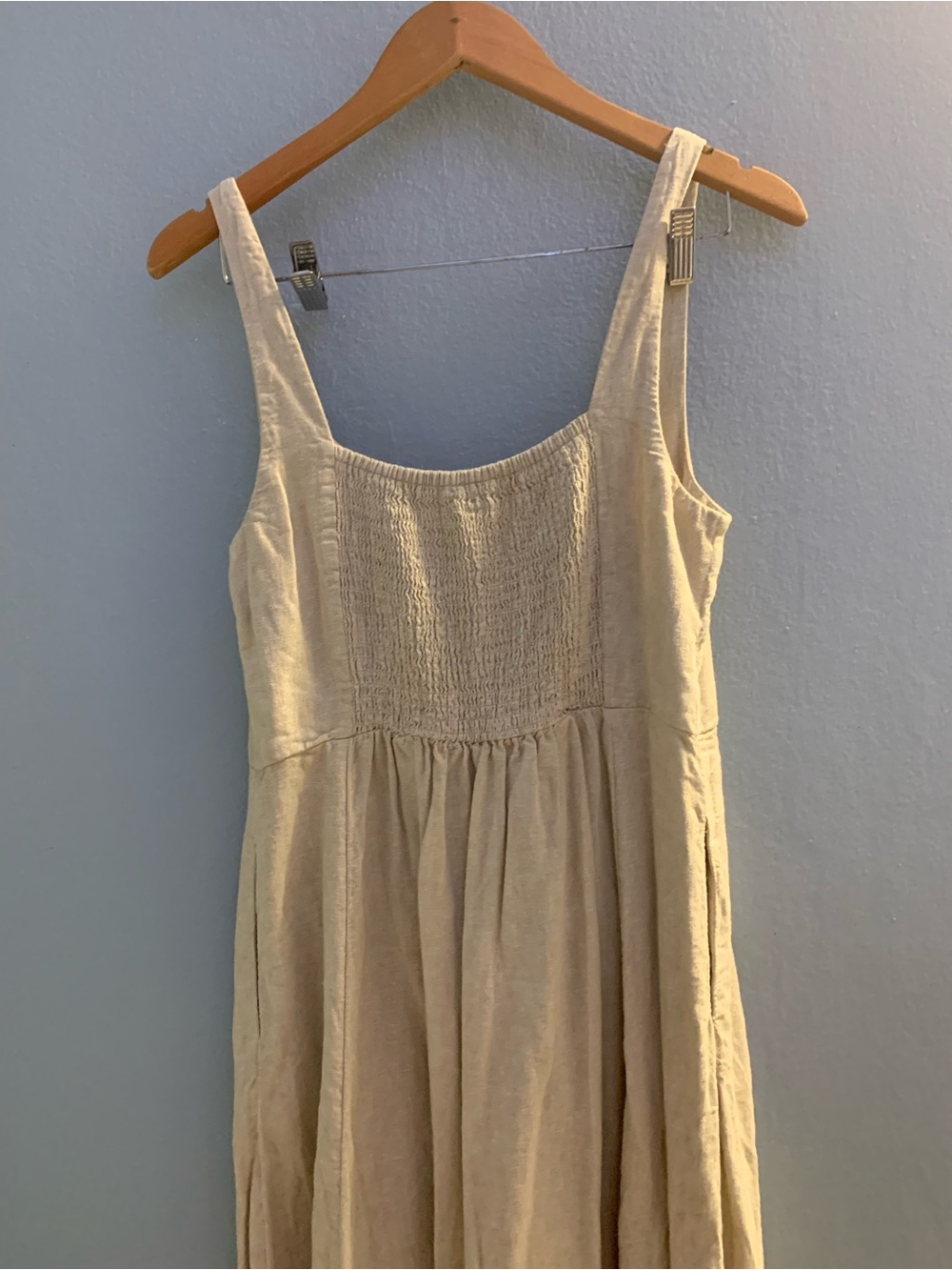 Old Navy Neutral Linen-Blend Maxi Dress in Beige - Picture 3 of 3